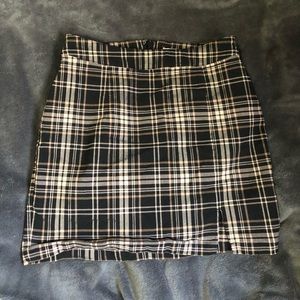 plaid mini skirt